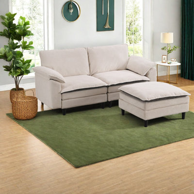 Canapé modulaire profond en tissu chenille pour la maison