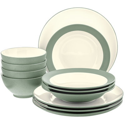 Colorwave Stoneware Dinnerware Set - Service for 4