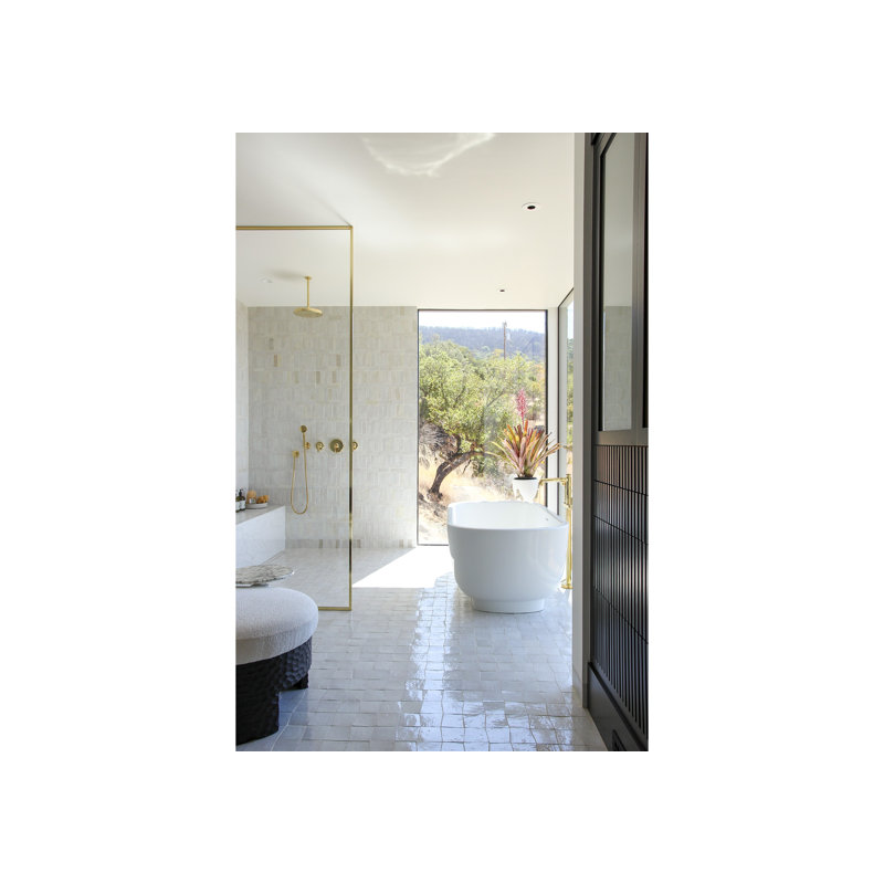 Foundations Ceiling-Mount Rain Showerhead Arm 12", Matte Black