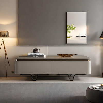 Modern Solid Wood Coffee Table with Storage Drawer