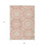 Tapis intérieur / extérieur corail et ivoire lavable 9 pi x 12 pi