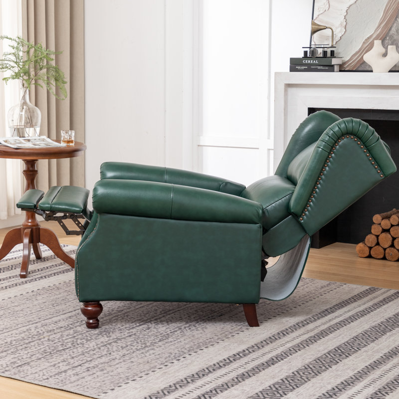 Genuine Leather Recliner, Green