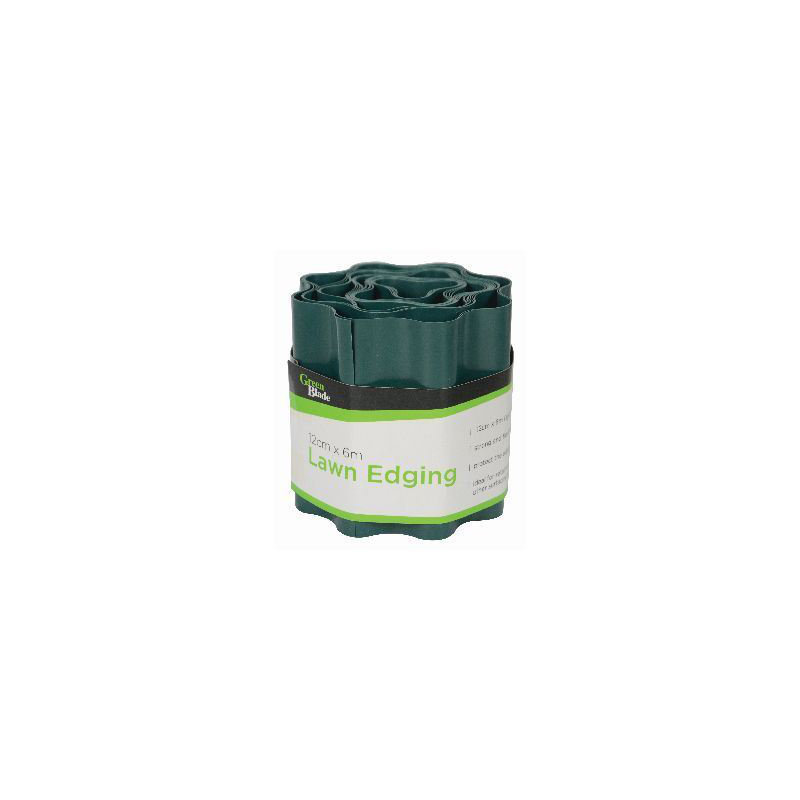 12cm H x 60cm W Green Lawn Plastic Edging