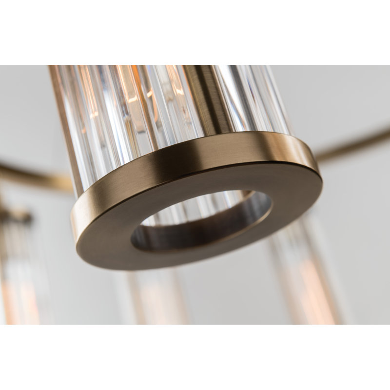 Marley 1 - Light Shaded Pendant, Aged Brass