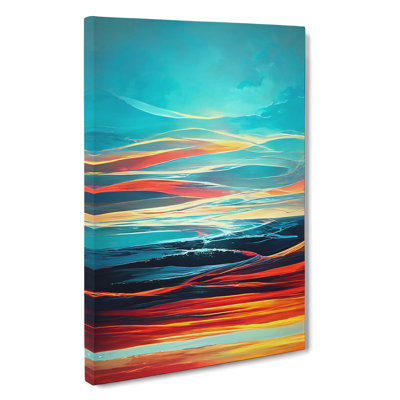 Abstract Sunset No.5 - Wrapped Canvas