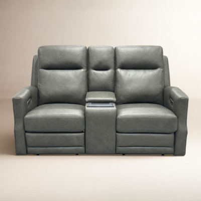 Henri 69" Genuine Leather Reclining Loveseat