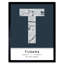 Tijuana City Map Tijuana Navy by Wee Blue Coo - Single Picture Frame Typography
