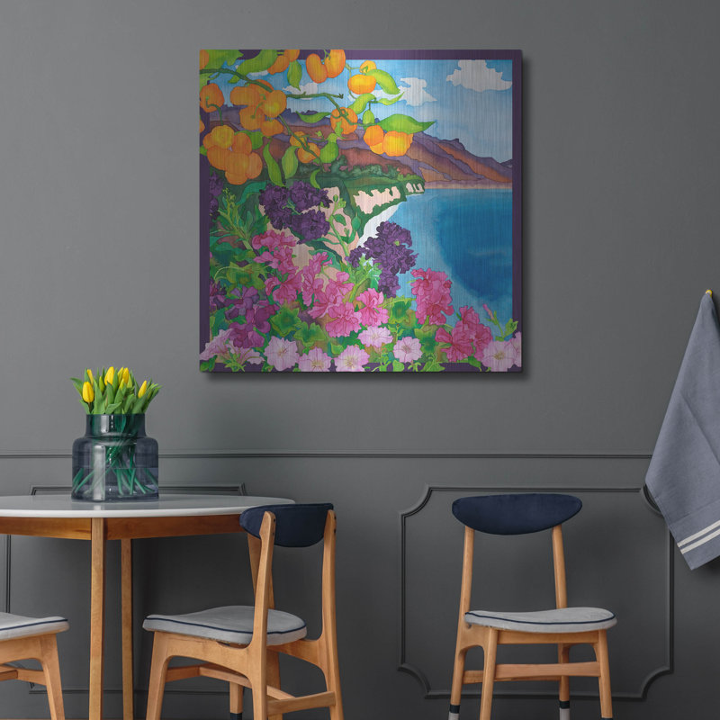 «Delorable Day- Square» par Carissa Luminess, art mural en métal, H 36 po x l 36 po