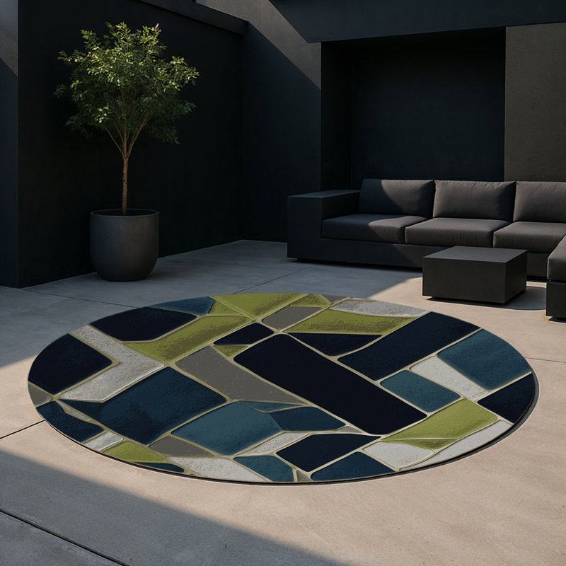 Tapis intérieur et extérieur Warp Constellation, Rond 5 pi