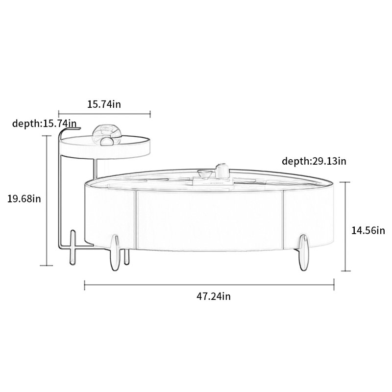 Table basse minimaliste de style crème