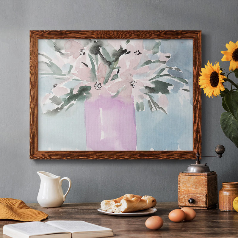 «Broken Flowers II», reproduction d'un seul cadre photo sur toile, Cadre simple érable érable, H 26 po x l 38 po x P 1,5 po