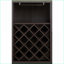 Armoire à vin avec fini espresso avec support pour 18 bouteilles, porte-verres à pied et amp; Rangement | Moderne | Salon