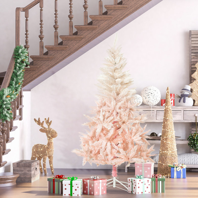 Arbre de Noël artificiel épinette non éclairé avec branches réalistes et 800 pointes, H 5,9 pi
