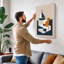 Cat and Sailboat Mid-Century - Wrapped Canvas-252015400-252015414
