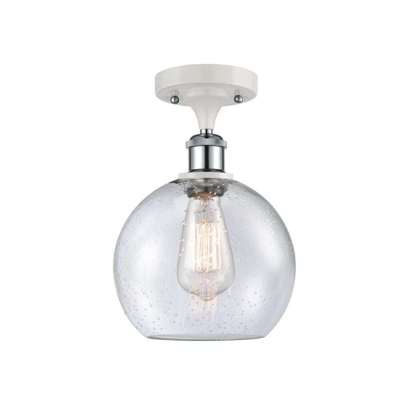 Plafonnier semi-encastré 1 lumière 8 po Cindi, Ampoule non incluse, Bullé