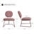 Striking Armless Accent Chair-1360967143