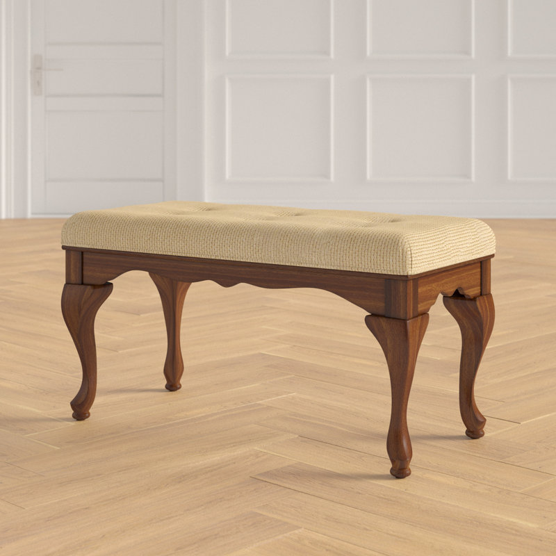 Alahni Upholstered Bench, Olive Ash Burl