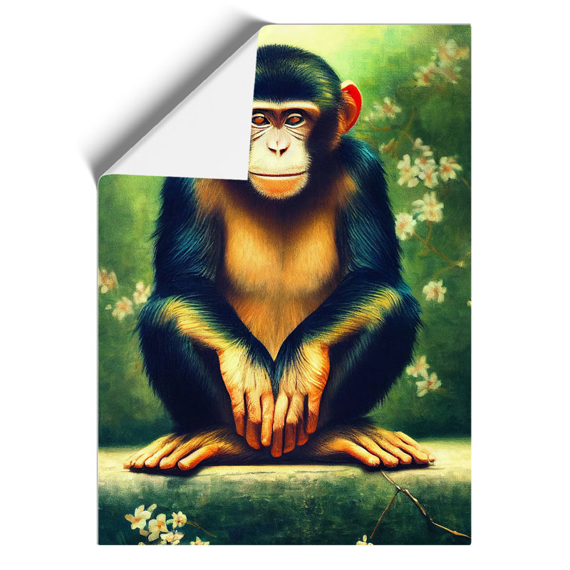 Resting Monkey - Wall Art, Paper, 42cm H x 29.7cm W, No Matte