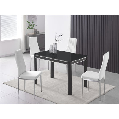 Nicara 4 -Person Glass Dining Set