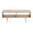 TV Stand Coffee Table with Rectangular Storage Compartments in Oak Rustic Wood Grain and White Metal Frame-1538439615
