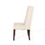 De 2 chaises de salle à manger à haut dossier en tissu beige avec motif de losanges 2, conception moderne