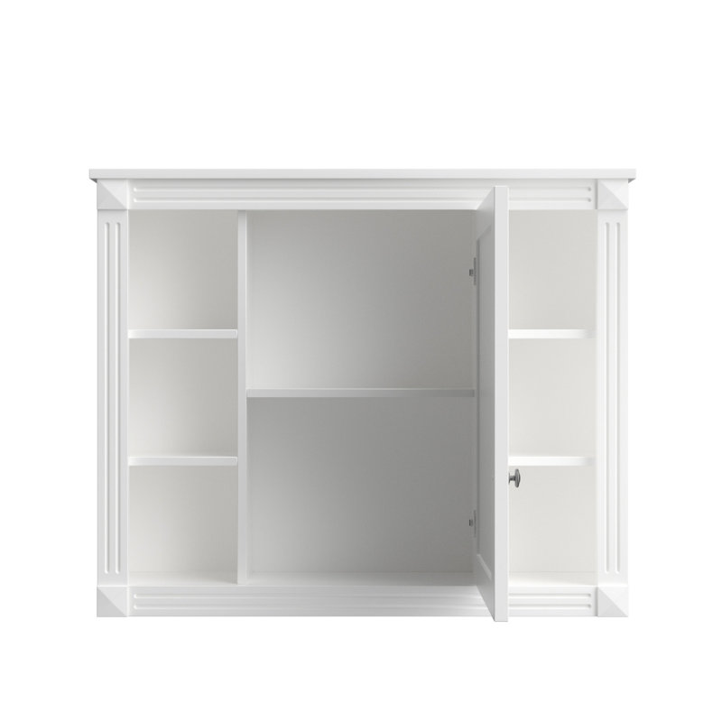 Armoire de salle de bain avec miroir, 35 po x 28 po, espace intérieur généreux, look tendance élégant