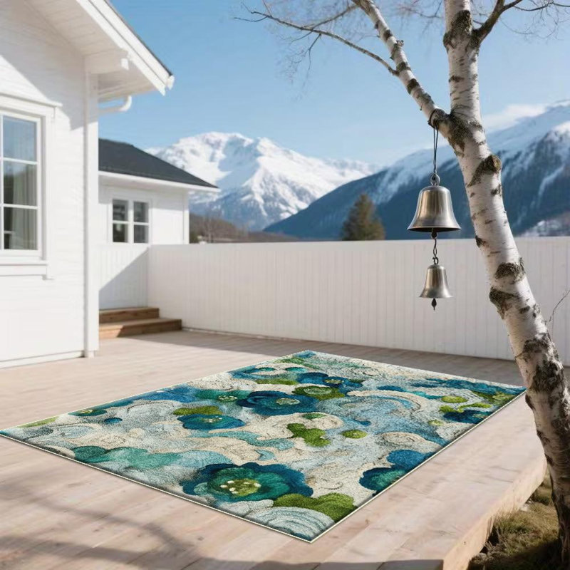 Floral Pattern Area Rug, Soft And Lightweight, Suitable For All Seasons, Easy To Maintain And Easy To Clean, Machine Washable Carpet Floor Mat, Suitable For Living Room, Bedroom, Dining Room, Hallway, Balcony, Room Decor, Home Decor, Outdoor Decor