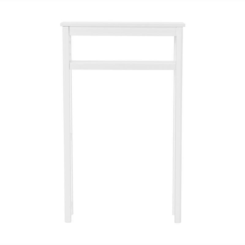 White Wood Adjustable Over-the-Toilet Storage Shelf