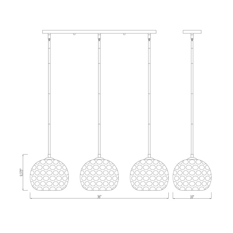 Luminaire suspendu sphère 3 lumières grappe Enders, Nickel brossé