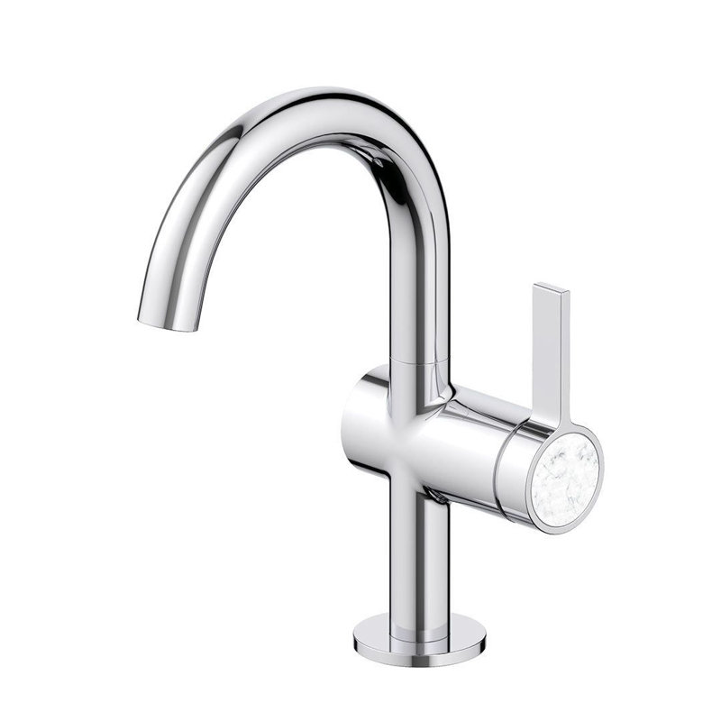 DAX Portofino Single Handle Brass Bathroom Faucet, Chrome