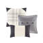 Grey 6 Piece Quilt With Herringbone Print, Buffalo Plaid All Around, Channel Quilting, Machine Washable Pattern, Hand Stitched-118928822