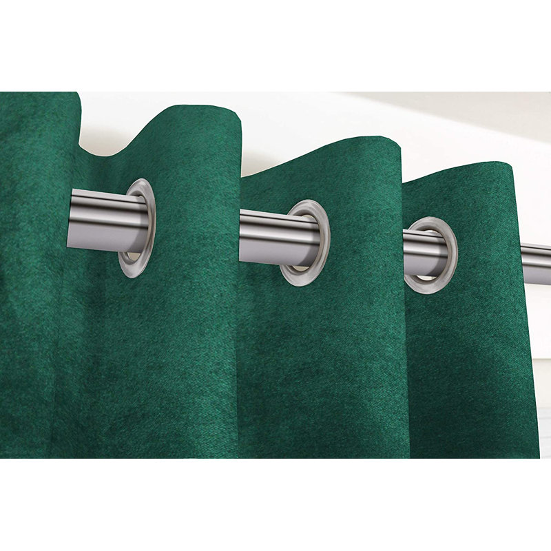 Socotrine Blackout Curtain Pair, Green, Width 228 x Drop 137cm
