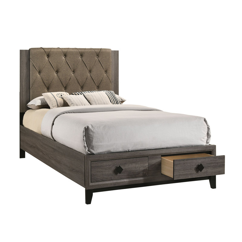 Lit plateforme tapissier Dreer