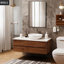 Lavabo vasque de salle de bain ovale en céramique blanc 16 po x 13 po x 5,5 po Eleen