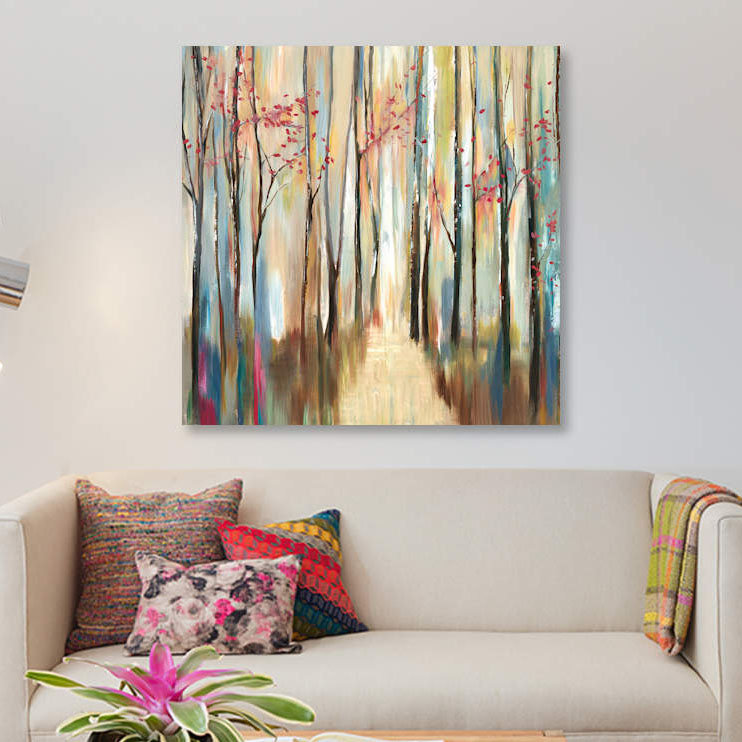 «Sophie's Forest», reproduction sur toile, H 48 po x l 48 po x P 1,5 po, Pas de tapis, Toile tendue