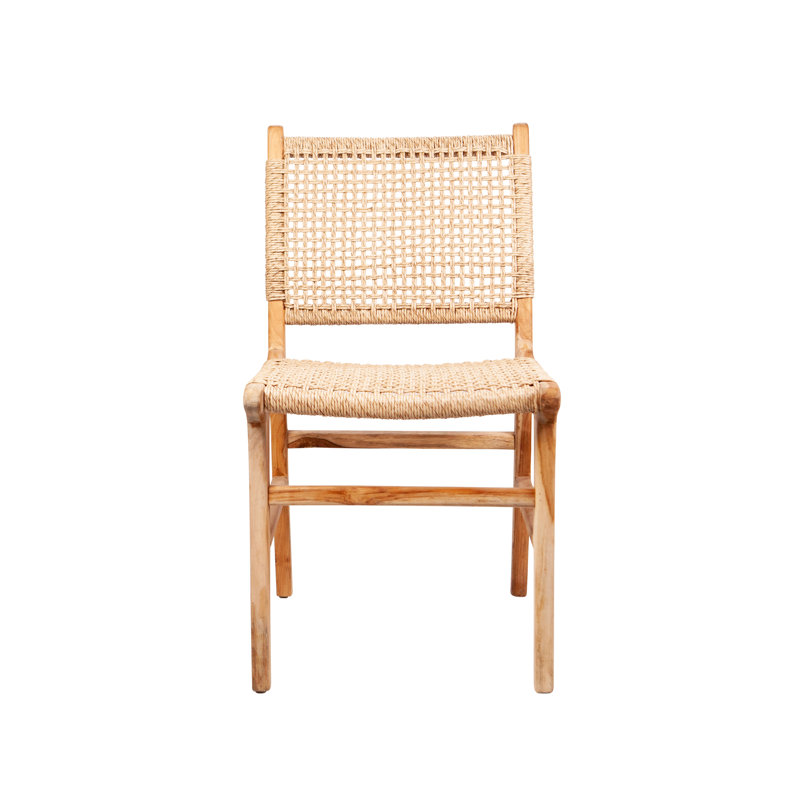Chaise d'appoint empilable en bois massif brun