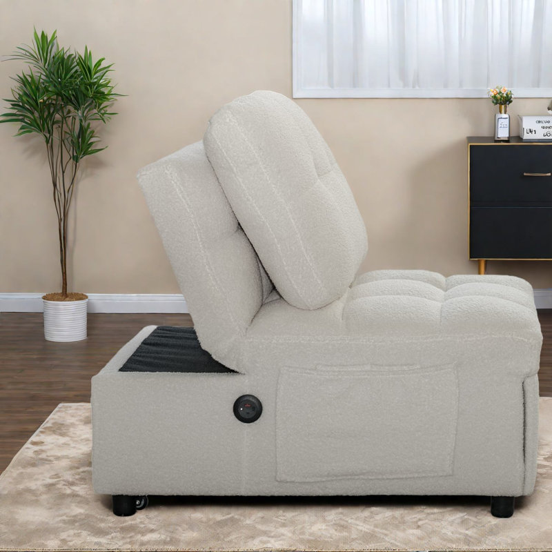 Multifunctional Sofas With Storage, Teddy Fabric Modern Small Home