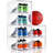 6 Pack Clear Stackable Shoe Storage Box With Magnetic Door - Shoe Organizer For US Size 12