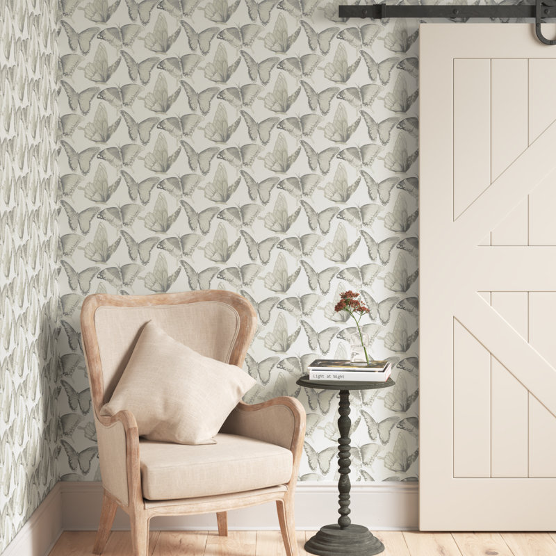 Wynkoop 33' L x 20.5" W Wallpaper Roll, Grey