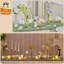 Ensemble de 6 vases décoratifs modernes en verre transparent pour fleurs, idéal pour la maison, les mariages et la présentation de bougies.