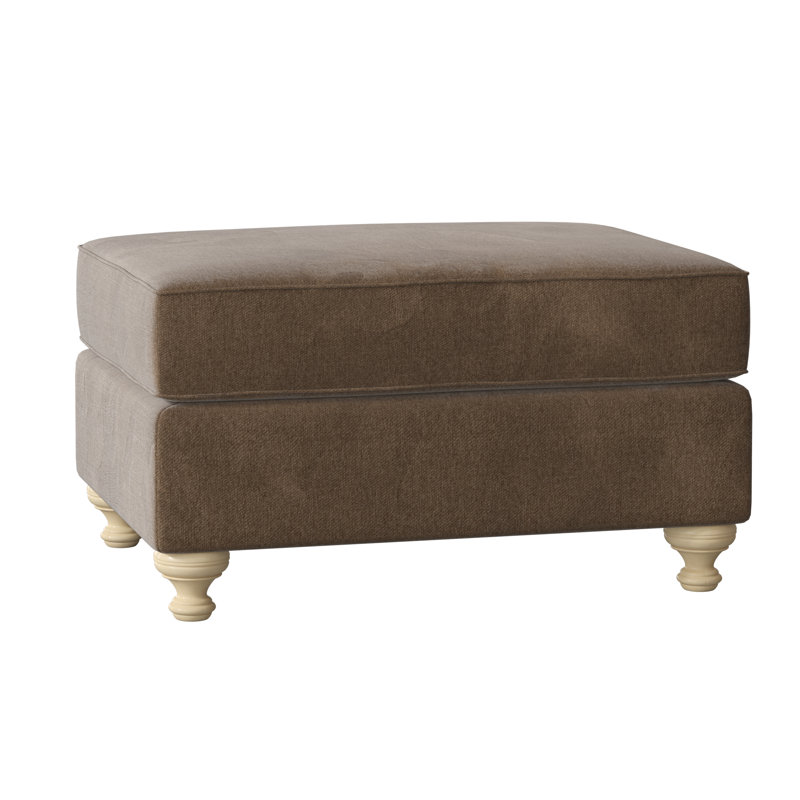 Duckling Upholstered Ottoman, Tweetie 8 Brown Performance Velvet, Pecan