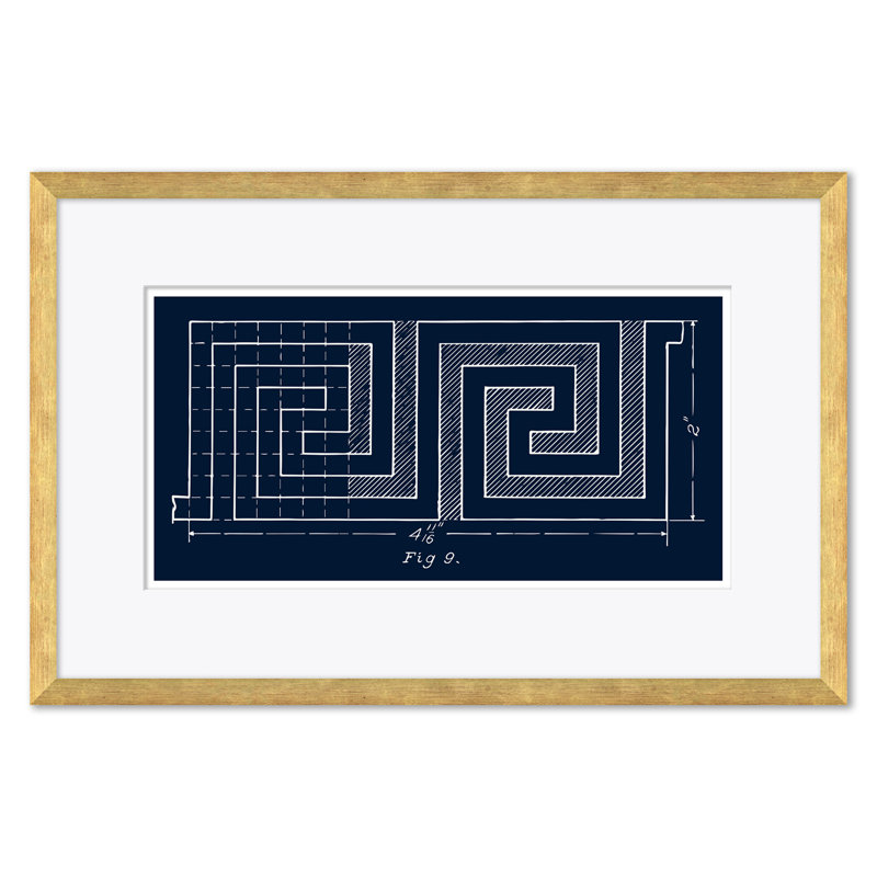 Blue Figure 11, 10 & 9 Framed