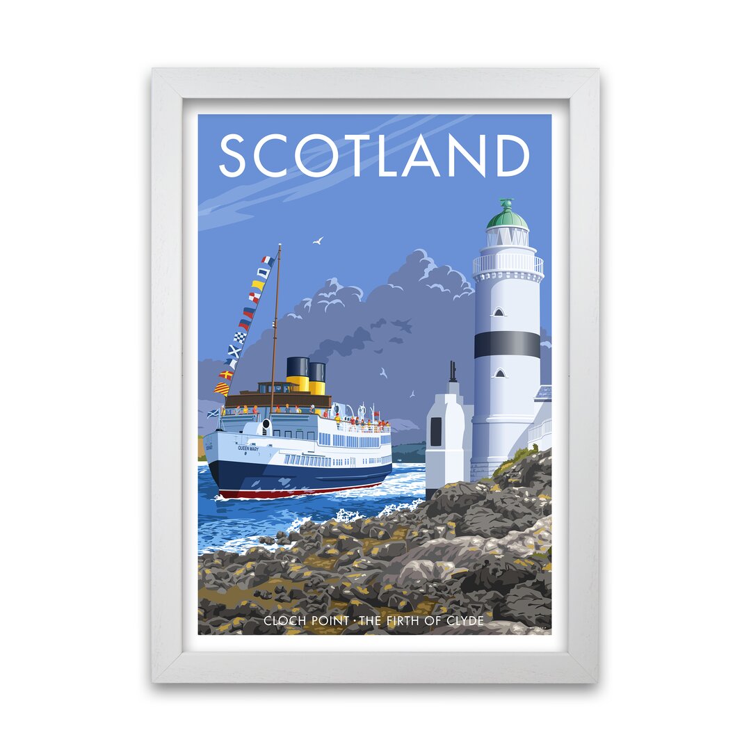 Gerahmtes Poster Scotland Cloch Point von Stephen Millership