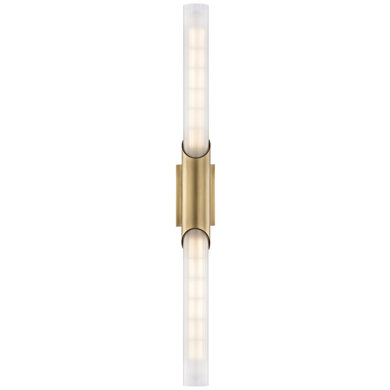 Pylon Steel Flush Mount, Aged Brass