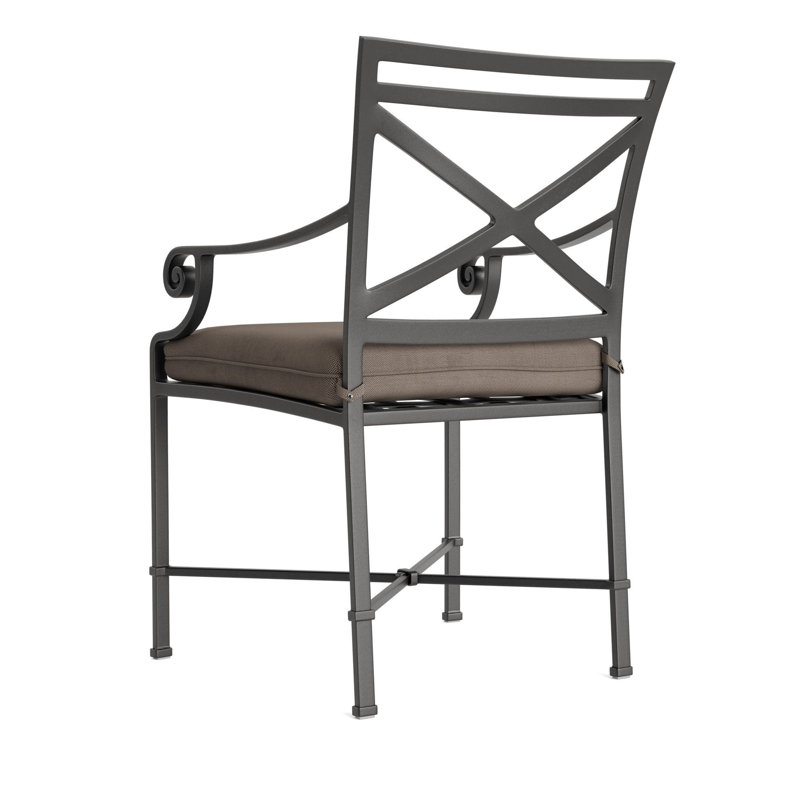 Venetian Outdoor Lounge Chair, Fusion Dove, Textured Pewter