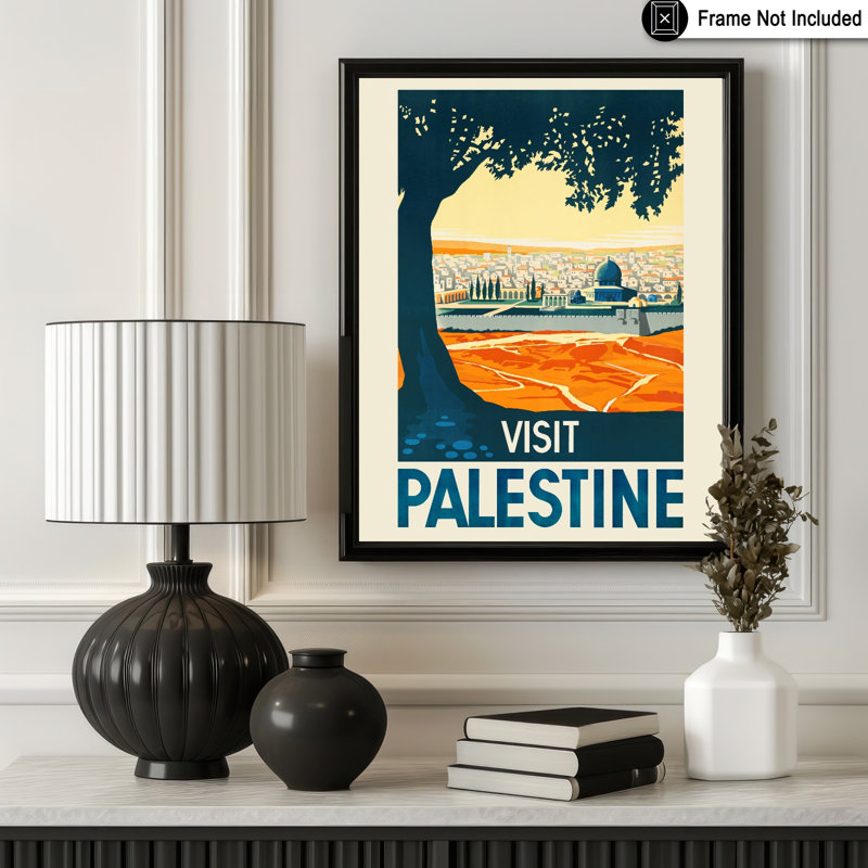 Visitez la palestine, H 08 po x l 10 po, Affiche, Sans cadre