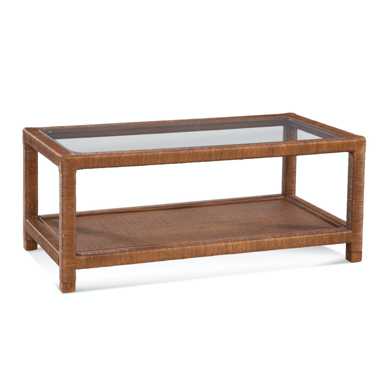 Pine Isle Glass Coffee Table, Havana