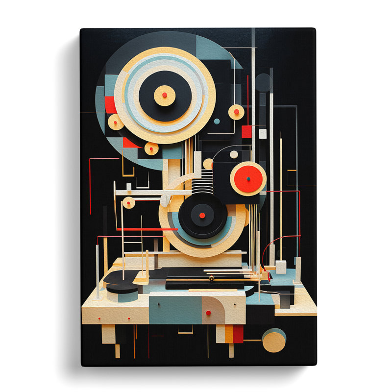 Record Player Dadaism - No Frame Print