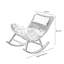 Chaise berçante légère en rotin