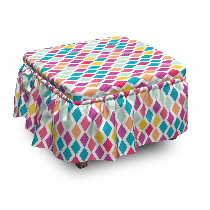 Housse pour repose-pieds abstrait rhombus shapes